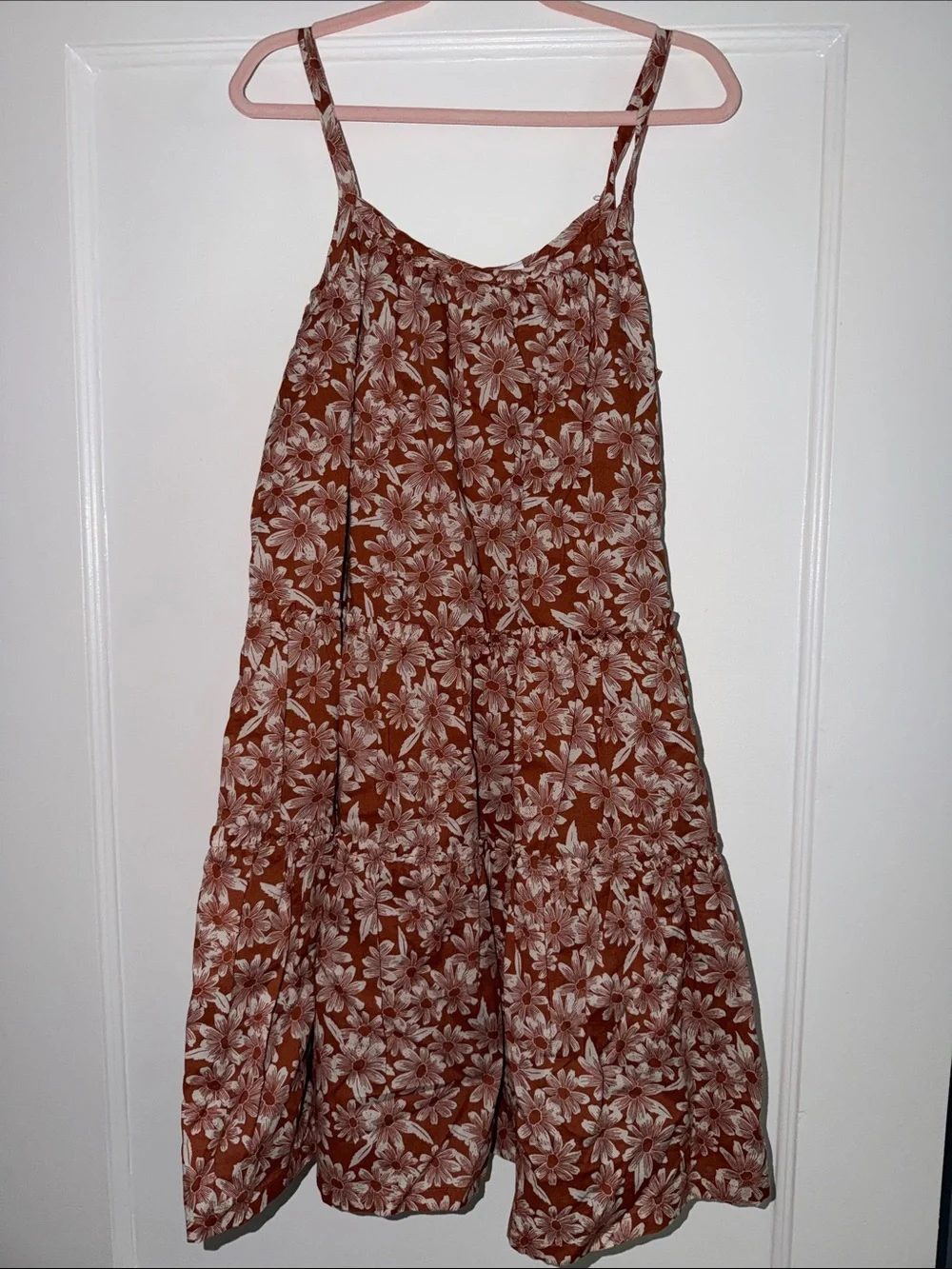 GAP Kids Tiered Floral Sundress - Rust & White
